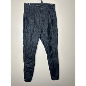 Women’s Size 15 Top Trends Black Faux Leather Pants Skinny Straight Leg Pants